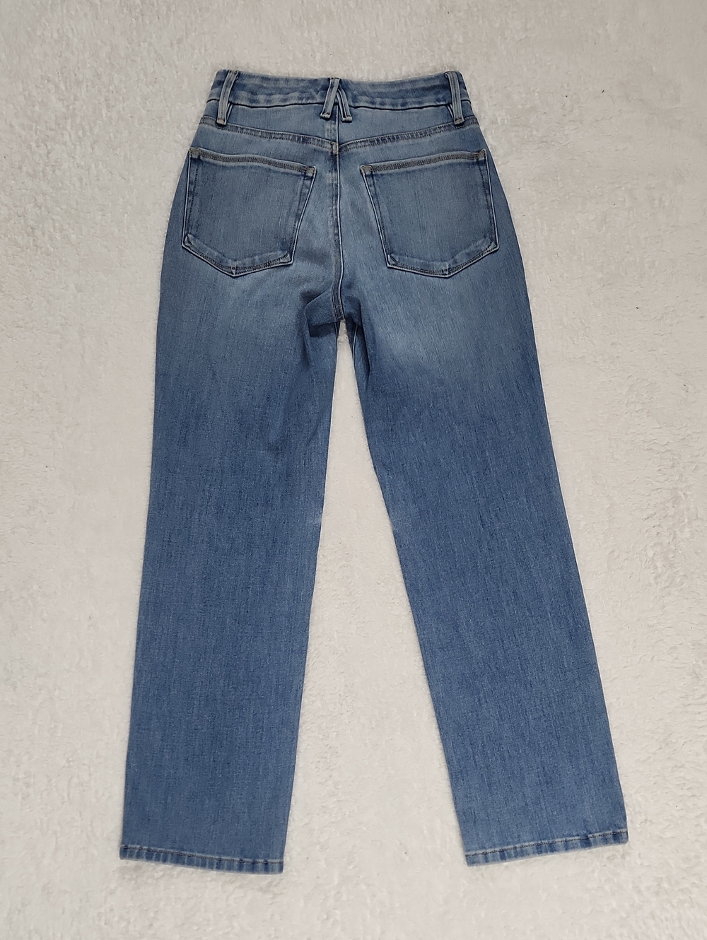 Good American Good Legs Mid Rise Straight Jeans In Indigo1012 - Picture 6 of 9